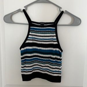 Forever 21 - Multi-Colored High Neck Cropped Top